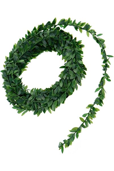 NAHAMİS TRADE 14 Metre Dekoratif Telli Yaprak Şerit Yapay Taç Sarmaşık