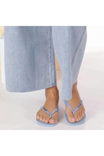 Havaianas Papuci de damă, cu dungi strălucitoare, iridescent, slim fit, albastru lavandă - 1056