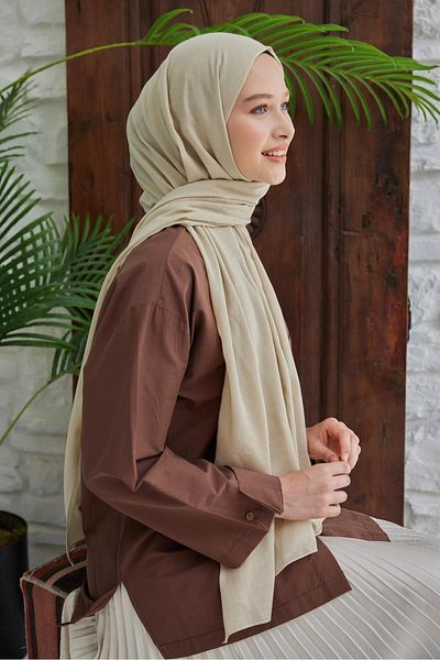 Şalland Organic Cotton Voile Shawl Ivory