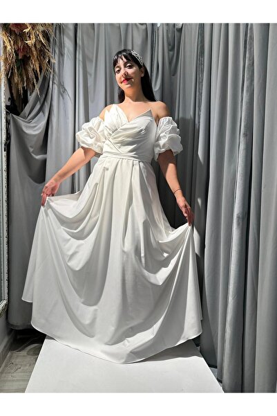 Abiye's NİŞAN NİKAH SÖZ EVDEN ÇIKMA BEYAZ ELBİSE