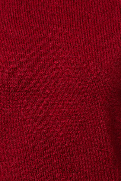Trendyol Collection Claret Red Soft Textured Basic Knitwear Sweater TWOAW21KZ1343
