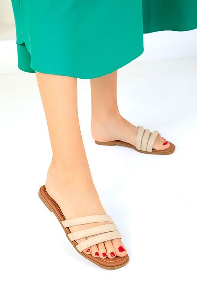 SOHO Beige Women's Slippers - Model 19356