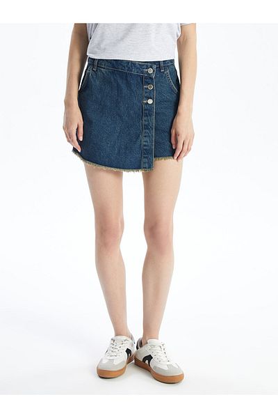 LC Waikiki Γυναικεία τζιν σορτς φούστα Standard Fit