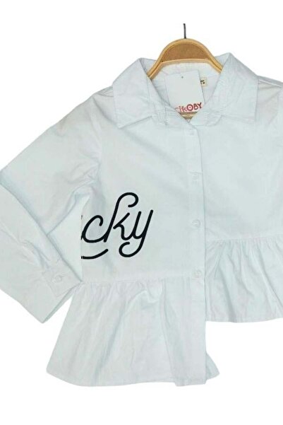 Çikoby Cămașă cu volane, din bumbac, cu croială asimetrică