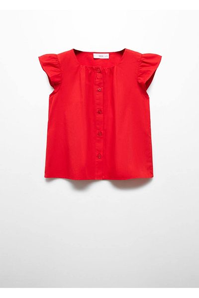 MANGO Kids Baumwollhemd mit Knopf
