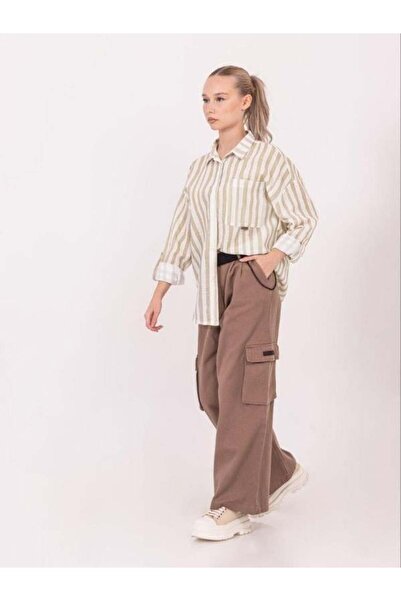 Zekids Cămașă de in dungi pentru fată