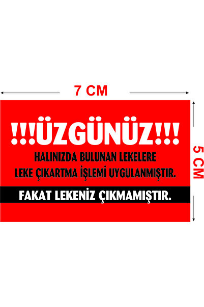 HALI YIKAMA LEKE ETİKETİ 250 ADET