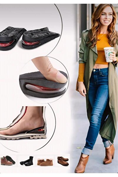 Nirnisa 5 cm Boy Uzatıcı Hava Yastıklı Tabanlık Gizli Topuk Yükselten Uzatan ...