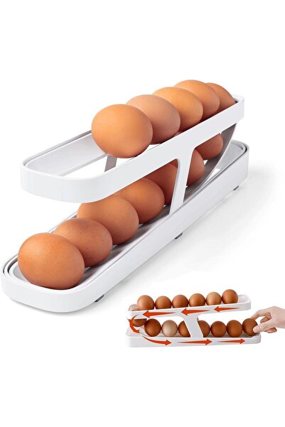 TUTYAKALA Yumurta Tutucu Dağıtıcı Saklama Kabı Sepeti Buzdolabı Yumurtalık Dü...
