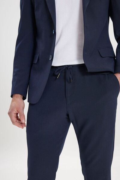 ALTINYILDIZ CLASSICS Ανδρικό μπλε Navy Slim Fit Slim Fit Swallow γιακά με σχέδιο