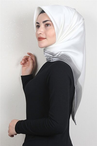 PİRAMİT Lady Eşarp 3630-9 Krem-gümüş