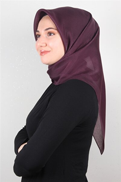 PİRAMİT Simli Eşarp Mürdüm