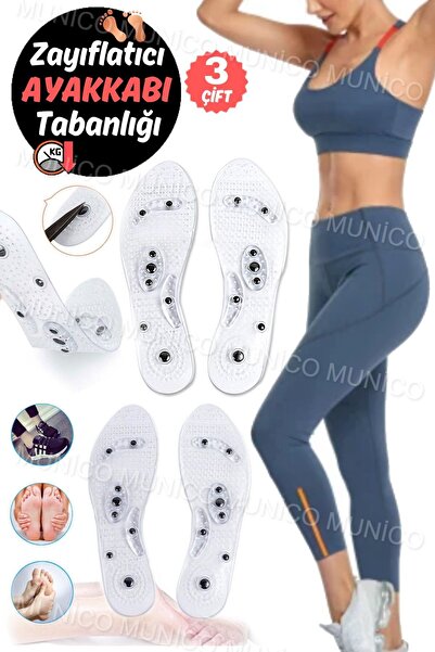 Munico 3 Çift Manyetik Terapi Tabanlık - Akupunktur Masajı ve Rahatlatıcı Etk...