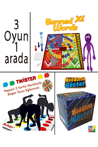 Solo Game الإعصار، الكلمات المحظورة XL (TabuXL)، عرض المزاج (3 ألعاب في حزمة واحدة)