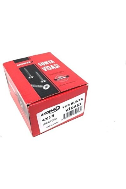 Akdeniz 4.0x18 Sunta Vidası Çinko 1000 Adet