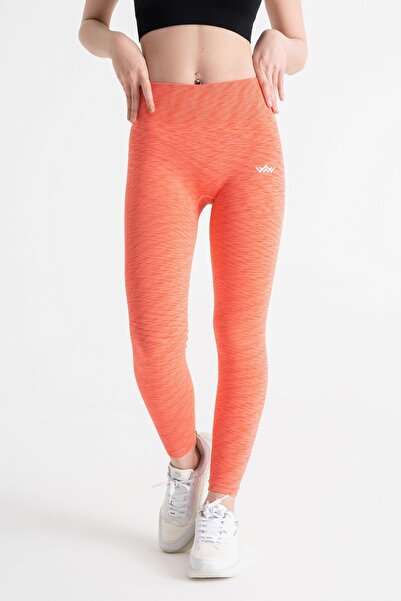 Wackywizzle Kadın Turuncu Yüksek Bel Spor, Plates, Fitness, Yoga Ve Günlük Ba...