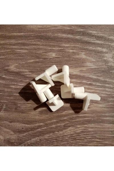 SGS Under RAF Pin Plastic 6MM Cream - 10 Pieces