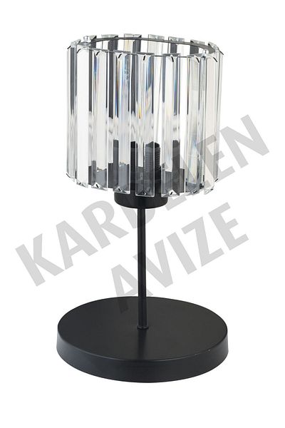 SONSUZ AYDINLATMA&AVİZE Black Crystal Stone Luxury Table - Endless Lampshade