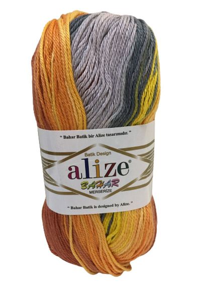 Alize 5508 Model Spring Tie-Dye 100% Mercerized Cotton Skirt, Blouse, Pareo, Amigurami - Claret Red
