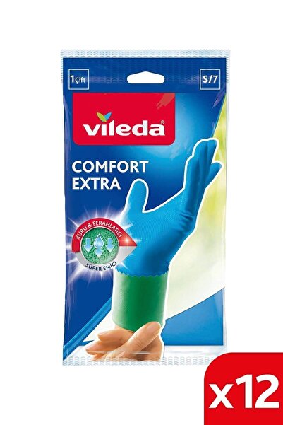 Vileda Comfort&Care Temizlik Eldiveni No 7 Küçük Boy 12'li Paket