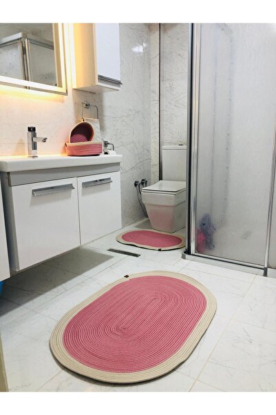 ModaCardin Σετ 4 χαλάκια μπάνιου από γιούτα και άχυρο - Καλάθι σε μποέμικο και σκανδιναβικό στυλ