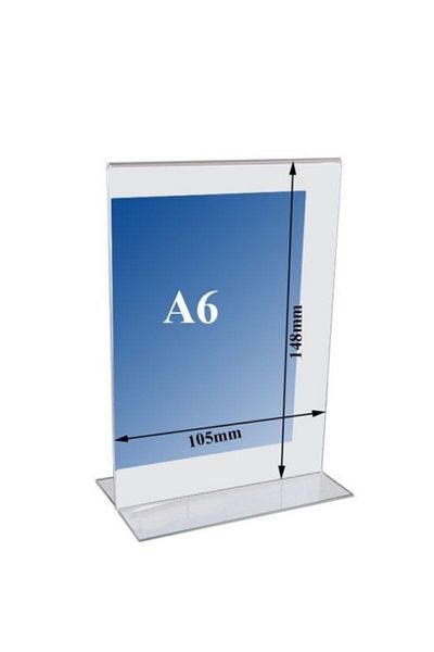 Menufay A6 Plexiglass Foil Brochure Holder - t Type 10 Pack