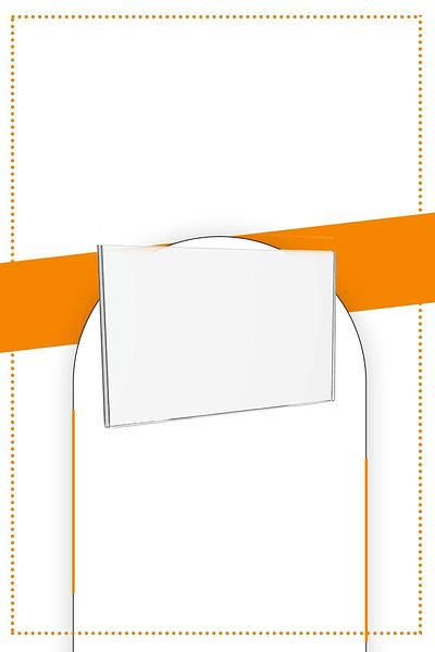 Etias Reklam A5 U Type Horizontal Table - Pack of 10 2.8 mm Transparent Plexi Brochure Holder Foiling