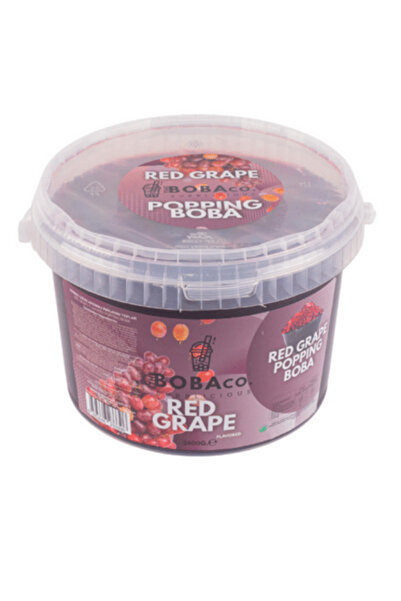 TheBobaCo. Bubblicious Bubble Tea Boba - Kırmızı Üzüm / Red Grape 3,4kg