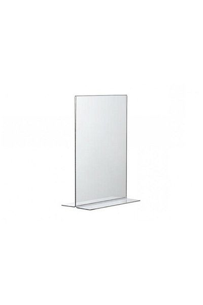 soylu pleksi A6 T Type Vertical Foiling Brochure Holder Transparent Plexiglass Pack of 10