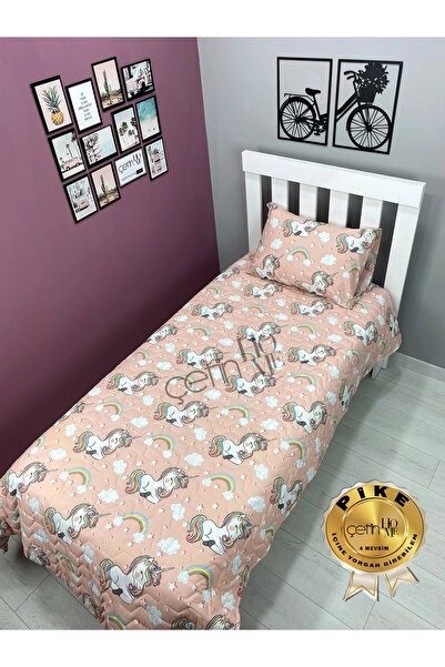 Çetinhome Tek Kişilik Kapitone Pike Seti 4 Mevsim Unicorn
