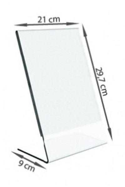 SOLİDCLASS L Type A4 Plexi Foyluk Brochure Holder-vertical A4 Foyluk-12 Pack