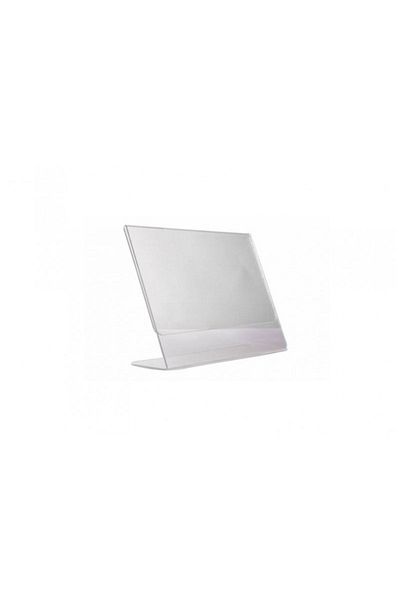 soylu pleksi A6 L Type Horizontal Foiling Brochure Holder Transparent Plexiglass Pack of 10