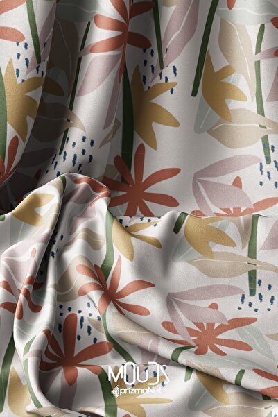 Moud's 155 см Kms-81 Модель Суетімсі Тканина - М'яка з квітковим візерунком і...