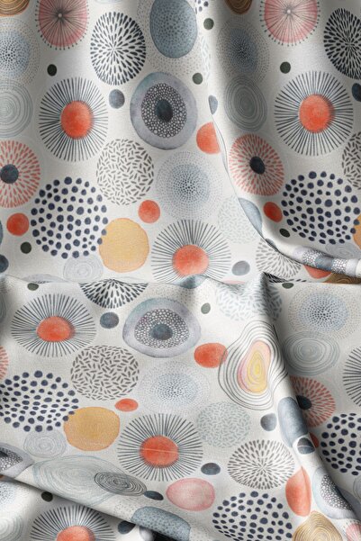 Moud's Japanoğlu Суетімсі Тканина - 155 см ширина, цифровий друк, круглий віз...