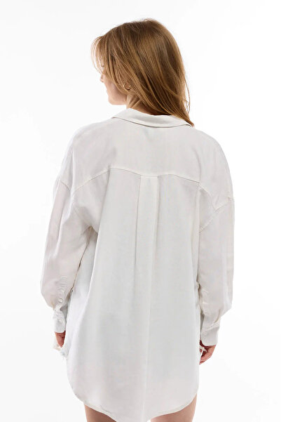 ONLY Cămașă de damă Onlcorina-Caro confortabilă din in - alb 15291786