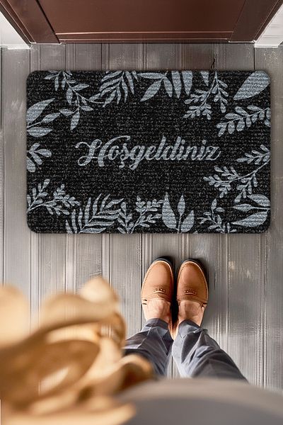 karmen home Welcome Floral Pattern - UV Resistant Door Mat
