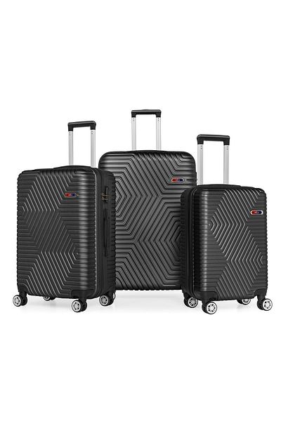 G&D Polo Suitcase Economic Black Suitcase - Large, Medium and Small Portable
