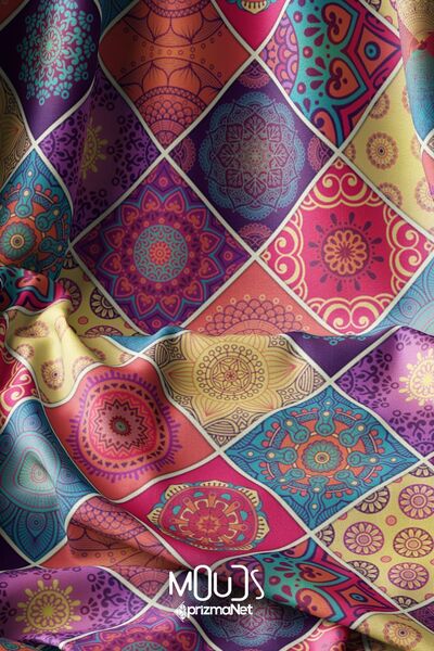 Moud's Anatolia 3 Візерункова текстура - Цифровий друк, 155 см Kms-113