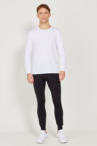 AC&Co / Altınyıldız Classics Ανδρικό αναπνεύσιμο θερμικό λευκό κανονική εφαρμογή, ελαστικό εσώρουχο κανονικής κοπής