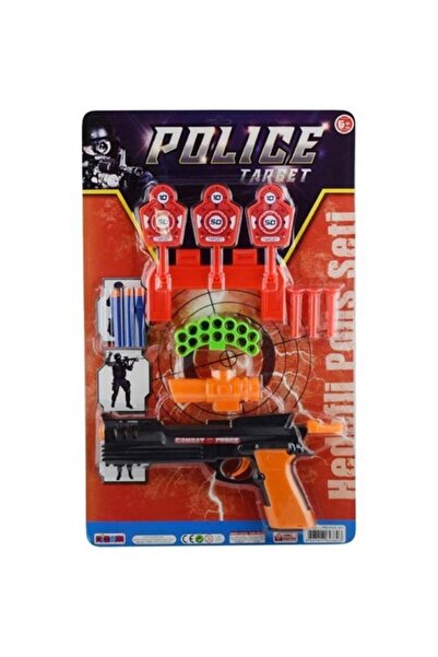abnturk Oyuncak Turuncu Hedefli Polis Oyuncak Seti Orta Boy 34 Cm