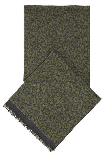 ALTINYILDIZ CLASSICS Ανδρικό πλεκτό κασκόλ Navy μπλε-πράσινο σχέδιο