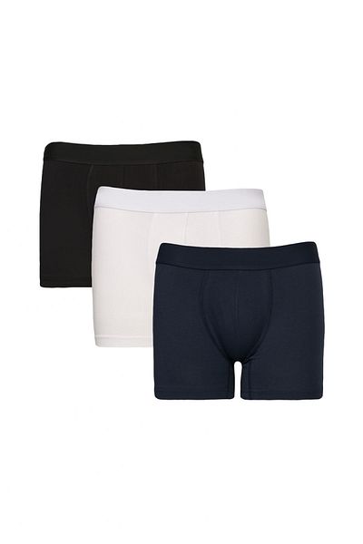 AC&Co / Altınyıldız Classics Ανδρικό Πακέτο Μπόξερ 3 τεμαχίων από βαμβακερό λευκό-ναυτικό μπλε