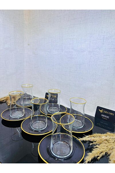 DNZ ART COLLECTİON Lüx Çay Seti 12 parça Çay Bardağı Takımı