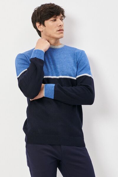 ALTINYILDIZ CLASSICS Πλεκτό πουλόβερ με μαλακή υφή ανδρικό ροζ χρυσό με κανονική εφαρμογή