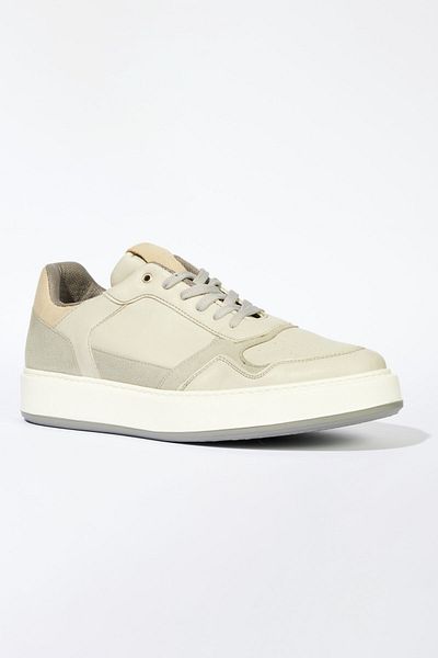AC&Co / Altınyıldız Classics Gray Flexible Sneaker - Lace-Up Comfortable Sole Casual Shoes