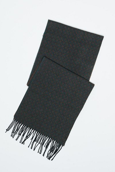 ALTINYILDIZ CLASSICS Men's Green Brown Patterned Scarf