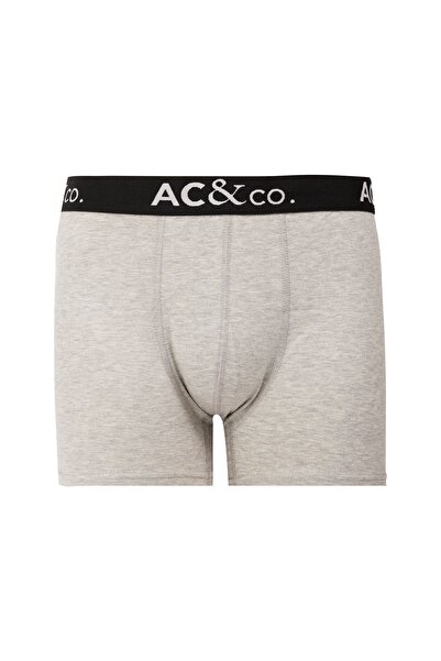 AC&Co / Altınyıldız Classics Ανδρικό σετ προίκας από βαμβακερό μαύρο-ανθρακί ελαστικό σετ μπόξερ 3 τεμαχίων (πακέτο γαμπρού)