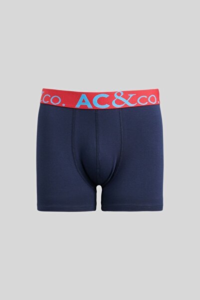 AC&Co / Altınyıldız Classics Férfi prémium pamut fekete-tengerészkék-antracit 3 részes rugalmas boxer csomag (vőlegény csomag) hozománykészlet