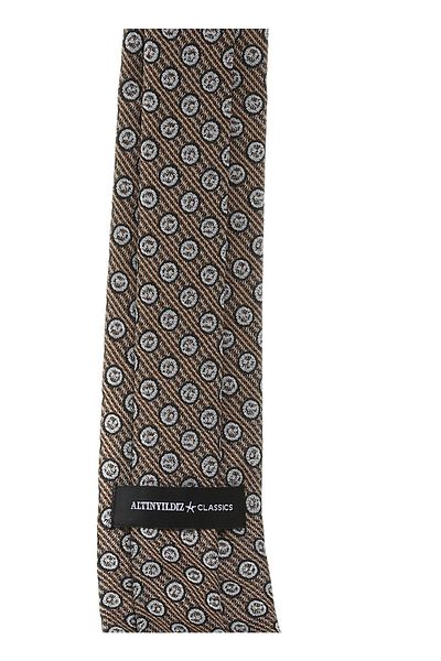 ALTINYILDIZ CLASSICS Ανδρική γραβάτα Sixnizard - Καφέ, 4α 2122200046