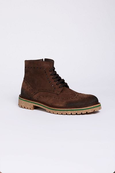 ALTINYILDIZ CLASSICS Ανδρικά Winter Casual - 100% Δερμάτινα Καφέ Μποτάκια